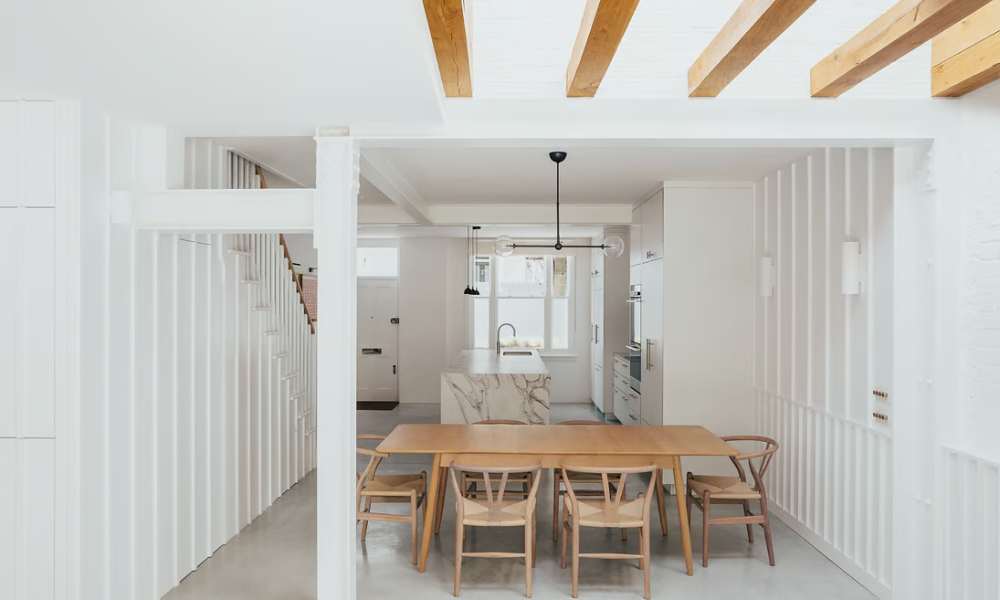 Plaster Wall Lights and Natural Light in Huron House, UK